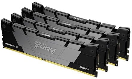 Kingston FURY Renegade 128GB 3600 DDR4 CL18 DIMM (Kit de 4) Memoria gamer para Ordenadores de sobremesa - KF436C18RB2K4/128