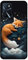KARTXITAI Hülle Kompatibel mit Oppo A16/A16S, Stoßfeste Schutzhülle mit Weiche Silikon Bumper Case Handyhülle Anti-Kratzt Leichtes Matt Finish Rückseite - Fuchs,Sterne,Wolken
