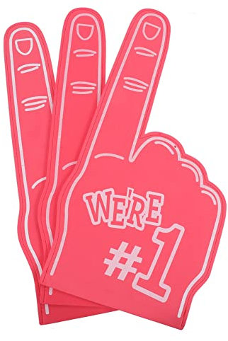 Toddmomy 3st Schaumfinger Schaumhand Zeiger Aus Schaumstoff Cheerleading-poms Hand Bommel Schaumhandfinger Dekoration Für Fußballpartys Geschenk Kind Leer Eva-Schaum