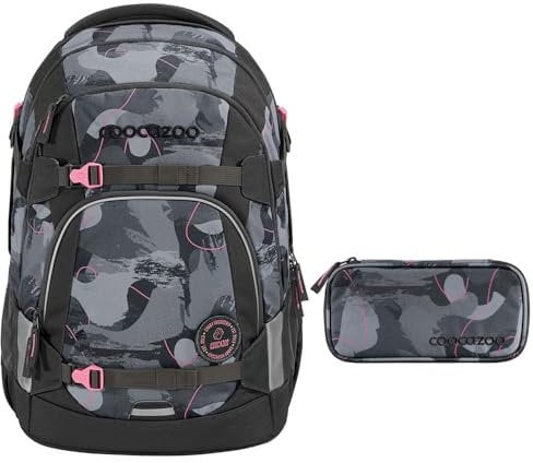 coocazoo MATE Schulrucksack-Set 2tlg inkl. Schlamperbox (Bubble Brush)