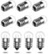 LumiGo 10 Piezas Bombilla E10 2,5V 0,5A, 1W Bombilla Miniatura E10 Blanca Cálida Bombilla de Linterna Base de Tornillo Bombilla 2.5V para Experimento de Física Escolar, Linterna de Bombilla