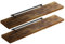 Casaria® 2X Wandregal Holz Dunkle Eiche Hängeregal mit Halterung 15kg Tragkraft Küche Wohnzimmer Flur Regal Schweberegal Bücherregal Holzregal 110cm