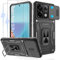 Jshru Handyhülle für Xiaomi Redmi Note 13 Pro 5G /Poco X6 5G Hülle Kameraschutz Slide mit 2 Stück Schutzfolie Stoßfest Schutzhülle,Ring Ständer Case für Redmi Note 13 Pro 5G,Schwarz