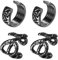 JewelryWe 2 Paar Knorpel Ohrclips Herren: Edelstahl Wikinger Keltische Knoten Schlangen Ohrklemme Ohrmanschette Fake Piercing Creolen Ohrringe Ohne Loch für Männer Frauen