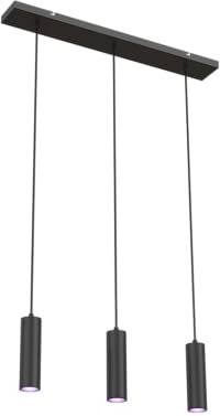 CALEX Smart LED Pendelleuchte, GU10, 3-flammig, höhenverstellbar, RGB-Farben & kalt- bis warmweiß Licht, dimmbar, WLAN App- & Sprachsteuerung, Matt Schwarz