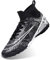 DimaiGlobal Football Boots Men's High-Top Indoor Football Shoes Astro Turf Trainers Boys Futsal Shoes Competition Athletics Sneakers Teenager Breathable Soccer Shoes Unisex 8UK BlackTF