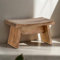 IDIMEX Hocker FLORESTA aus Mahagoni Massivholz - Natürliches Design, vielseitig als Blumen-, Deko- oder Badhocker einsetzbar, rustikaler japandi-Stil