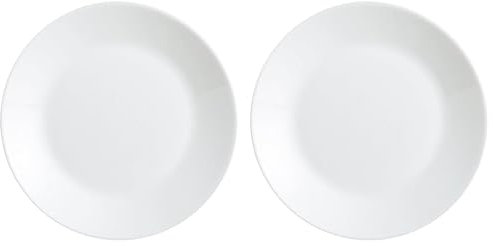 Arcopal, Zelie, Set di 24 Piatti da Dessert, in Vetro Opale Extra Resistente, Colore Bianco, 18 cm