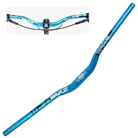 WAKE Fahrrad Lenker 31.8mm*780mm Extra Langer Breiter 30mm Höhe Riser Bar Aluminiumlegierung für Radfahren MTB Mountainbike Rennräder (Blau)