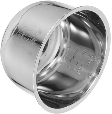 BESTYASH 1.6l Stainless Steel Rice Cooker Inner Pot Thickened Replacement Bowl Compatible Electric and Instant Rice Cookers Suitable for Kitchen Cooking