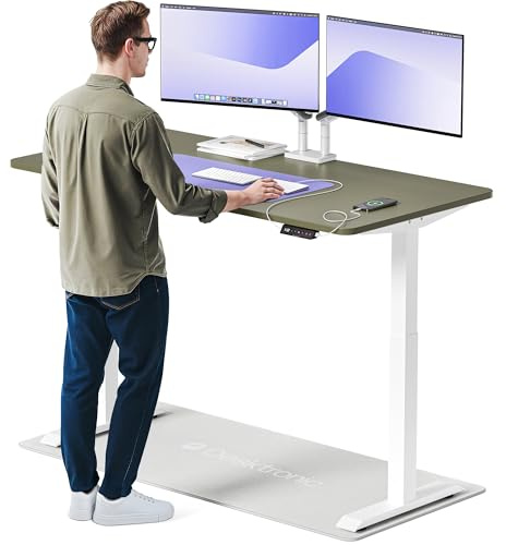 Desktronic HomeOne Standing Desk – 160 X 80 Cm Height Adjustable Desk With Dual Motor, Touchscreen Controller, Usb/usb-c Ports, And 3 Memory Presets – Modern Office Desk For Home Or Work