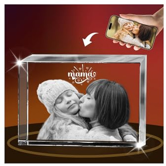 Personalisierter 3D-Kristall-Bilderrahmen mit Nachtlicht, Glasbild, personalisiertes Hologrammwürfel, Fotogeschenk, Geschenk für Weihnachten, Fotos, Würfel, Hochzeitstag, Geschenke