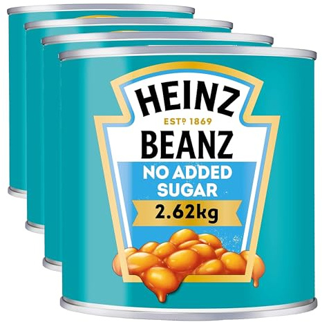 Heinz No Added Sugar Baked Beans 2.62kg (Pack of 4)