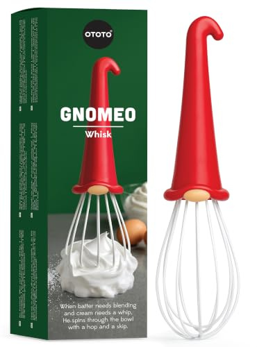 OTOTO Gnomeo Schneebesen – Roter Zwergen Rührbesen zum Backen & Kochen