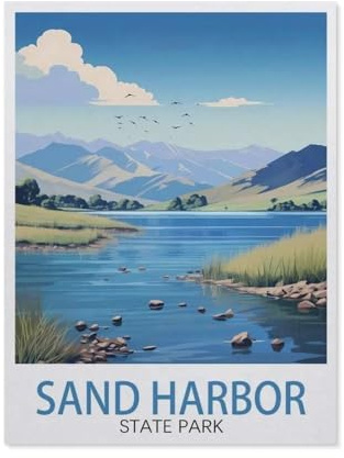 Sand Harbor State Park，Puzzle 1000 Teile，Geschicklichkeitsspiel für die ganze Familie（38x26cm）-W92