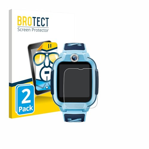 BROTECT Schutzfolie für Imoo Watch Phone Z3 | 2 Stück Transparenter Displayschutz Made in Germany Klare Displayschutz-Folie Clear Einfache Montage Case-Friendly