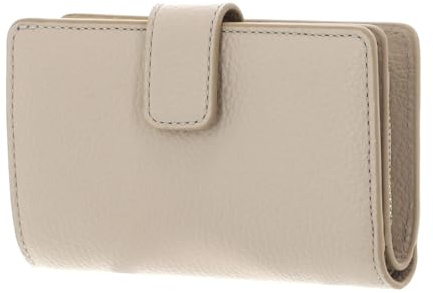 Coccinelle Leder Geldbörse Metallic Soft Mini Wallet Grained Leather Sandshell beige