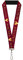 Buckle Down Schlüsselband, 2,5 cm, Macusa/Seal Reds/Gold/Weiß, Mehrfarbig, Einheitsgröße
