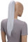 CAISHA 50cm Clip on Zopf Haarteil Pferdeschwanz Haarverlängerung Kunsthaar Glatt Grau H138
