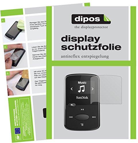 dipos I 2x Screen Protector matte compatible with SanDisk Clip Jam Protection Films