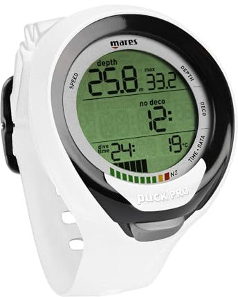 Mares Puck Pro Computer Subacqua Adulte Unisexe Couleur : Blanc/Noir Taille : Une Taille