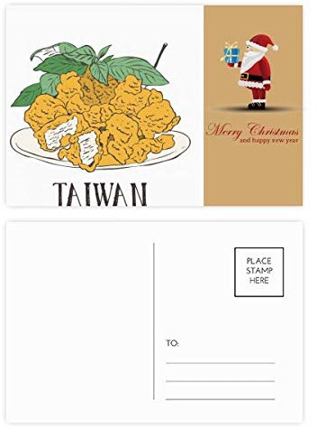 Snakenfutter, gebratenes Huhn, Weihnachtsmann, Postkarten-Set, Dankeskarte, 20 Stück