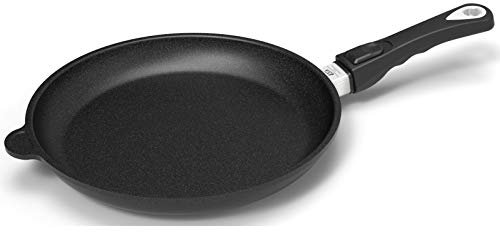 AMT Gastroguss Bratpfanne 28 cm Ø Schwenkpfanne 4 cm hoch, abnehmbarer Stiel, induktionsgeeignet, Lotan® Antihaft-Veredelung, Gusspfanne (Aluguss), AMZN-I-428-Z20B