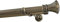 Sento 25/16mm Metall Gardinenstange Vorhangstange 2-läufig Messing Antik Classic 280 cm (4 Stangen 140cm) PRYMA