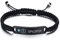 PJ JEWELLERY Bracelet d'identification médicale réglable en corde tressée faite à la main avec gravure gratuite - Bracelet d'identification médicale en macramé pour homme et femme, Adjustable, Métal