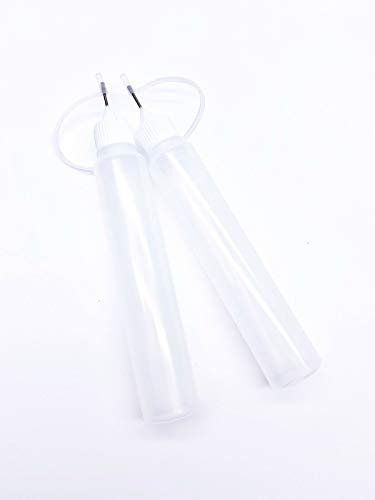 2pcs x 30ml Plastic Precision Tip Applicator Empty Bottle for Art Crafts Paper Card Jewellery Making Projects DIY Tool