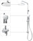 Schulte DuschMaster Rain III mit Umsteller White Style, Duschystem mit Kopf- und Handbrause, D9692624