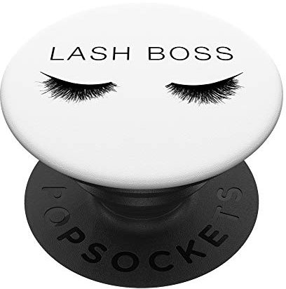 Lash Boss White Eye Lashes Mascara, Eyelash Queen, Cute PopSockets mit austauschbarem PopGrip