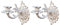 TentHome Cast Iron Set of 2 Wall Mounted Candle Sconces Holders,Shabby Chic Hanging Candle Holder for Wall, Home Wall Art for Living Room Fireplace Yard Pathway (White)