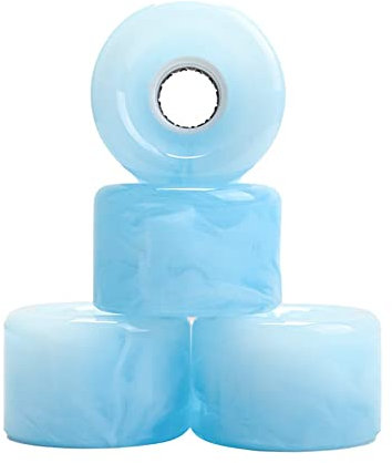 Daweglop 65X43Mm Action PU Rad Männer und Frauen Longboard Räder Rad Leuchtende Rad, Blau