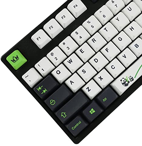 141 Panda MDA Profile Fünf Seiten Dye Sub Tastenkappen Ergonomisch Dicke PBT Tastenkappen-Set für TKL GK61 64 68 75 87 96 104 GMMK MX Tastatur
