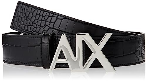 Armani Exchange Casual Logo Buckle, Tortoiseshell Print Belt
