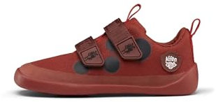 Affenzahn Barfußschuh Baumwolle Lucky Klettverschluss Vegan rutschfest Flexibel für den Sommer in Größe 21-35 Marienkäfer - Rot