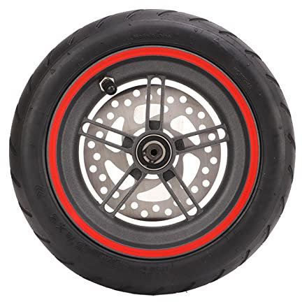 RiToEasysports Elektroroller Hinterrad,Elektroroller Hinterrad mit 120mm Bremsscheibe Roter Luftreifen für PRO PRO2 M3