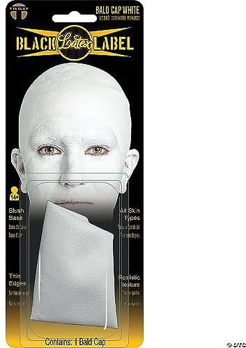 Tinsley Transfers Realistische White Bald Cap von Black Label Latex – Premium-Latex für Cosplay, Theater und Film mit einfacher Anwendung und wiederverwendbarem Design
