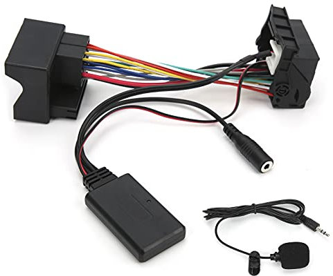 SUPYINI Auto-Audio-Anschluss, 12-poliges -AUX-IN-Kabel, Stereo-Audio-Adapter mit Mikrofon, Kompatibel 207 307 407 308