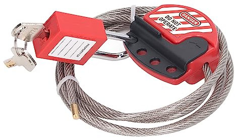 Câble de Consignation Réglable en Acier Inoxydable et Jeu de Cadenas de 38 Mm, avec 2 Clés, pour Environnements Industriels, Chimiques, électriques et Inflammables