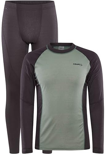 Craft Herren Core Warm Baselayer Set, Slate-Thyme, XL