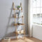 [en.casa] Scaffale da Terra a Forma di Scaletta con Gradini Scaffale Portaoggetti da Appoggio a 4 Ripiani con Bordi Rialzati Bambù 176 x 44 cm color Naturale
