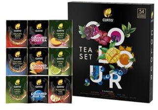 Geschenkverpackung CURTIS-Sortiment „Colored Tea Set“ umfasst 54 Packungen mit 9 Farben und mehrfarbigen Tees