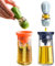 Mr dabo. Aceitera con Pincel Brocha de Silicona (verde). Dispensador de aceite con dosificador para cocina. Freir, hornear, barbacoa. Botella de vidrio con brocha para aceite de Oliva. 2 en 1.