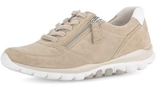 Gabor Damen Low-Top Sneaker, Frauen Halbschuhe,Sportschuhe,Freizeitschuhe,Turnschuhe,Laufschuhe,schnürschuhe,schnürer,oasi/Weiss,43 EU / 9 UK