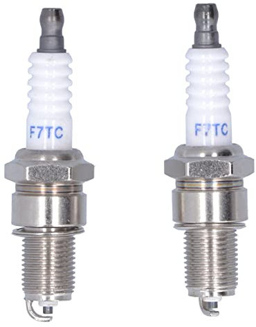 2 Stück Rasenmäher-Zündkerze F6RTC Ersatz für MTD 951-10292 751-10292 Brennermotor 131-039, mit Beru 14R-6D, 242229656, Brisk LR15YC, für Cub Cadet und MTD