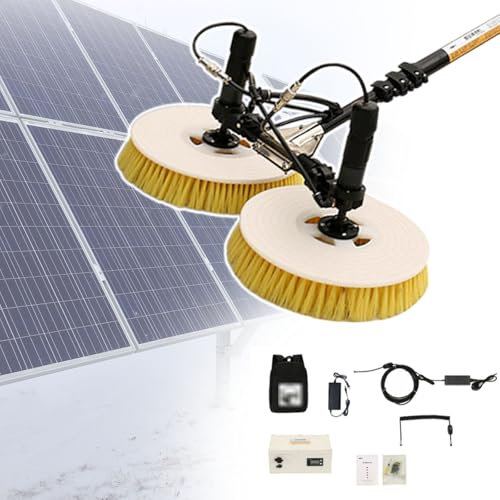 ÉQuipement De Nettoyage De Panneaux Solaires à Double TêTe, Panneau PhotovoltaïQue Propre à Faible Consommation D'éNergie éLectrique, Largeur De Nettoyage: 65 Cm