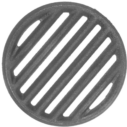 POPETPOP Cast Iron Grate Grill for Grilling Accessories Grillers Bbq Griddle for Outdoor Grill Metal Net Grill Grate Round Camping Cooking Utensils Round Grill Grate Bbq Grilling Mesh Black