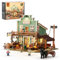 Funwhole Western General Store Beleuchtetes Bauklötze-Set – 1895 Teile Die Alt-West-Stadt-Kollektion Display-Set für Erwachsene und Western-Liebhaber